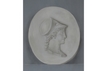 Grisaille sur m&eacute;daillon avec t&ecirc;te de Minerve