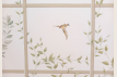 Décor d'oiseau et végétal sur mesure du plafond de la salle à manger - Villa Clair Soleil